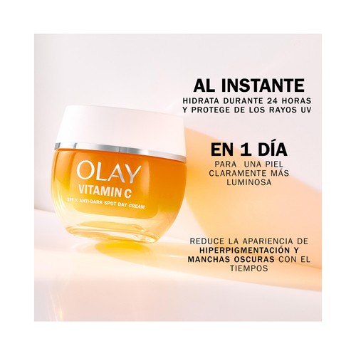 OLAY Vitamin C Crema de dái hidratante con FPS 30, para una piel más luminosa 50 ml.
