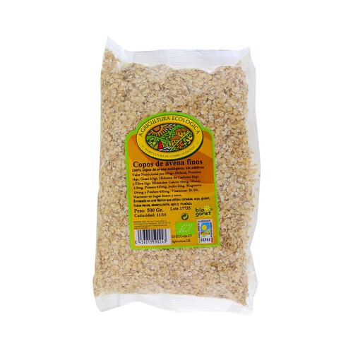 BIOGORET Cereales de fibra con copos de avena ecológicos BIOGORET 500 gr,