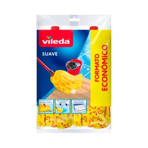 VILEDA Fregona Suave +30% Microfibras Duplo VILEDA 2 uds.