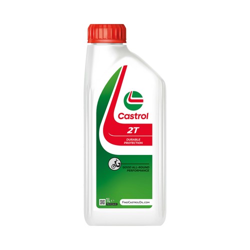 Aceite sintético para motocicletas, scooters con motores de 2 tiempos CASTROL 1 litro.API TC+JASO FDISO-L-EGD.