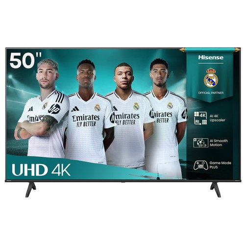 Televisión 127 cm (50") LED HISENSE 50A6Q, 4K, VIDAA, Dolby Vision, 3 HDMI, 2 USB, Bluetooth, 60Hz.