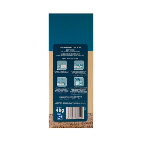 PRODUCTO ALCAMPO Arena aglomerante para gatos 4 kg.