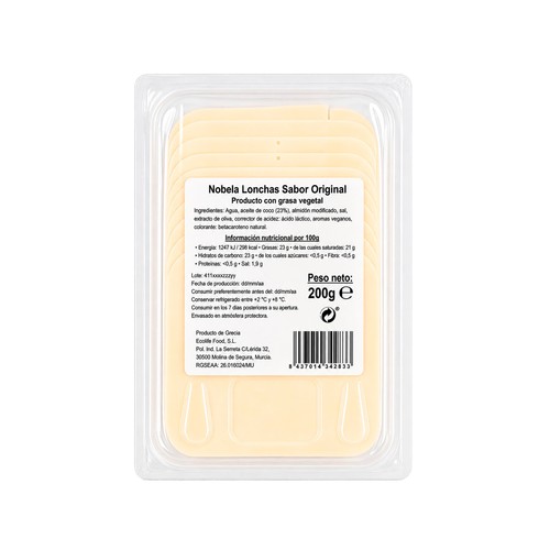 NOBELA Lonchas sabor original 200 g. 