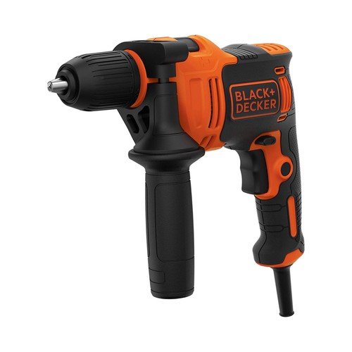 Taladro percutor 710W, portabrocas 13mm, BLACK + DECKER BEH710K, Incluye 4 brocas y maletín.