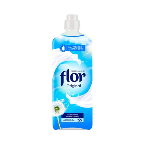 FLOR Original suavizante concentrado Azul - 100 lavados.