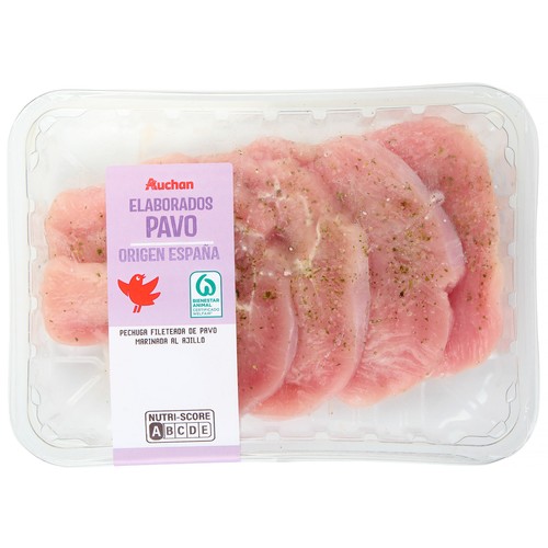 AUCHAN Pechuga de pavo al ajillo al peso Producto Alcampo.