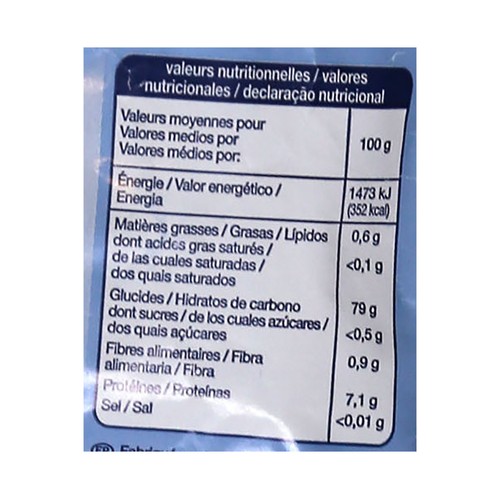 PRODUCTO ALCAMPO Harina de arroz sin gluten 500 g.
