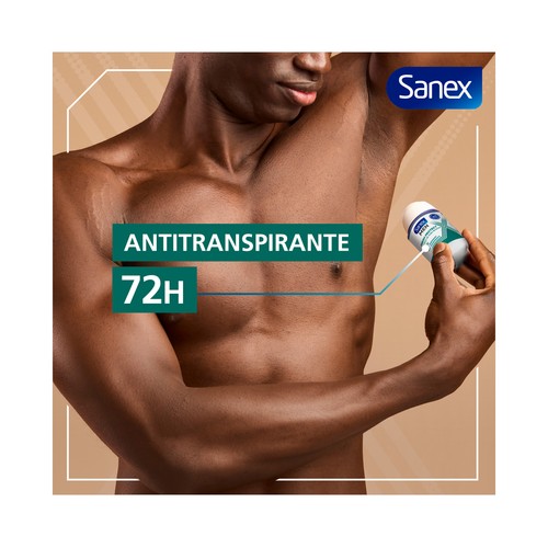 SANEX Men fresh protect Desodorante roll on para hombre antitranspirante hasta 72 horas 50 ml.