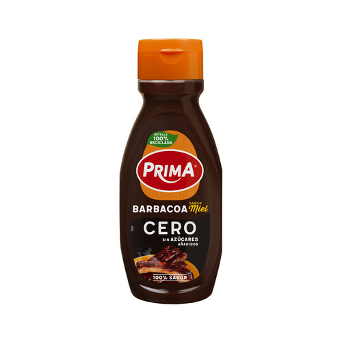 PRIMA Salsa Barbacoa Cero con miel 420 gr.