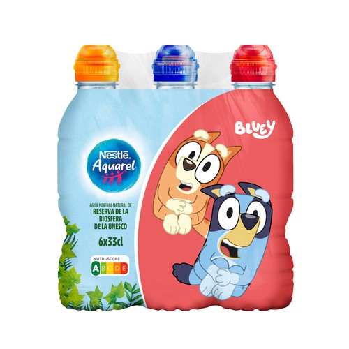 AQUAREL Agua mineral botella de 3300 ml pack de 6 uds.