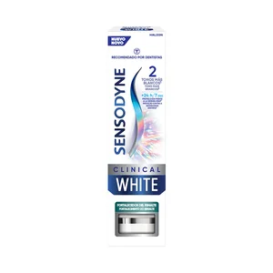 SENSODYNE Clinical white Pasta de dientes blanquedora y fortificante del esmalte 75 ml.