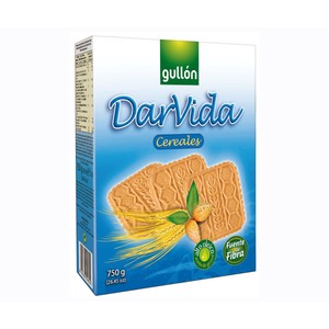 Imagen de GULLÓN Dar Vida Galletas de cereales, fuente de fibras 750 g.