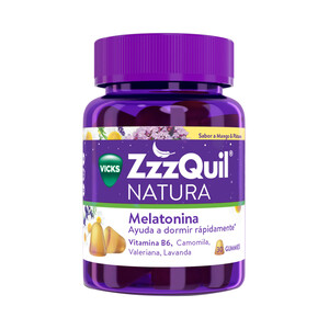 Imagen de ZZZQUIL NATURA Melatonina en gominolas con sabor a mango y plátano 30 uds.