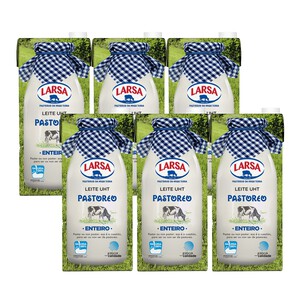 precios Larsa Leche Entera De Vaca De Pastoreo, 100% Gallega Pastoreo 6 X 1 L. en Alcampo