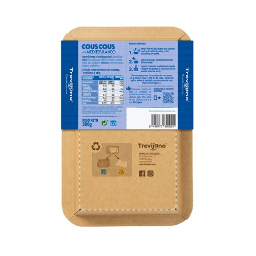 TREVIJANO Cous Cous mediterráneo 300 g.