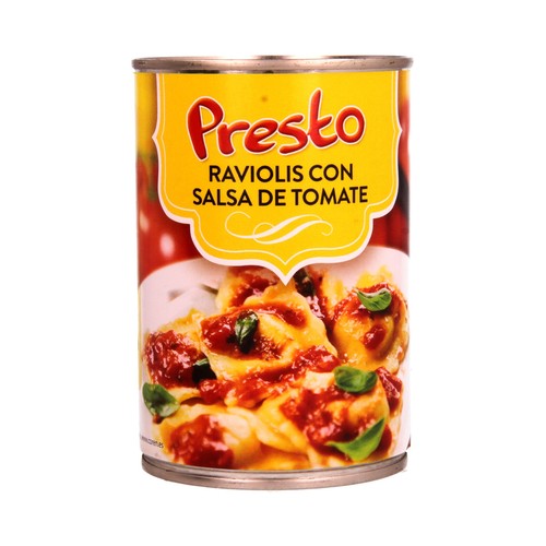 PRESTO Raviolis con salsa de tomate 420 g.