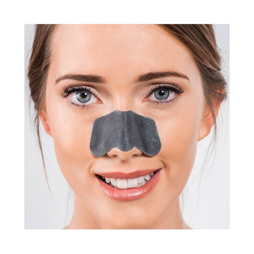 IROHA NATURE Parches de nariz con carbón activo para la limpieza profunda de poros 5 uds.
