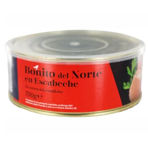 AUCHAN COLLECTION Bonito del Norte MSC (Pesca sostenible certificada) en escabeche 500 g. Producto alcampo