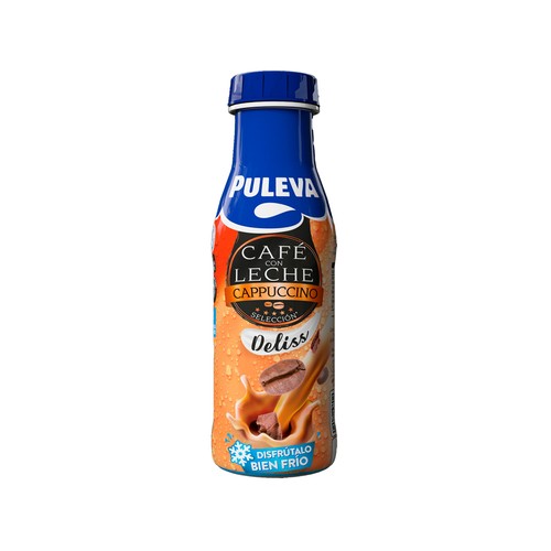 PULEVA Bebida láctea de café con leche (cappucino cremoso), elaborado sin gluten Deliss 240 ml.