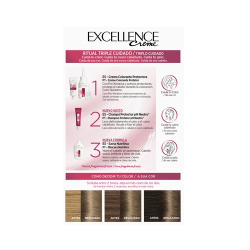 L´ORÉAL PARIS Excellence creme Tinte de pelo permanente tono 6.1 Rubio oscuro ceniza.