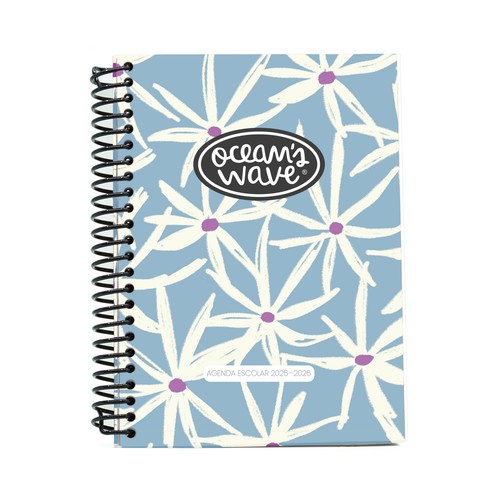 Agenda escolar 25/26, tamaño A6, surtido de colores, OCEAN"S WAVE.