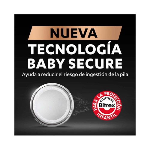 Pack de 2 pilas de botón de litio CR2032, 3V, DURACELL.
