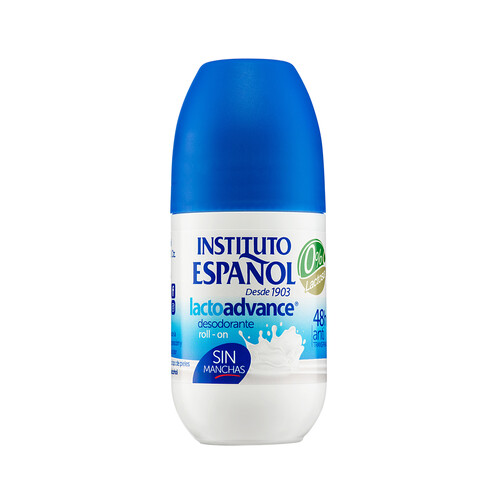 INSTITUTO ESPAÑOL Desodorante roll on para mujer, sin lactosa y con acción anti manchas INSTITUTO ESPAÑOL Lactoadvance 50 ml.
