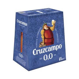 CRUZCAMPO Cerveza sin alcohol (0,0% Vol.) pack de 6 uds. de 25 cl.