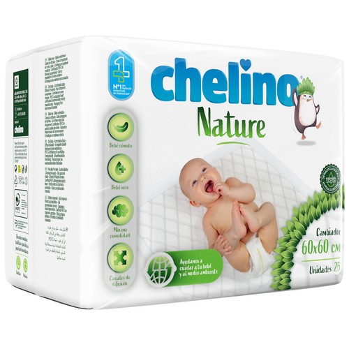 CHELINO Nature Cambiadores de 60 x 60 cm. 25 uds.