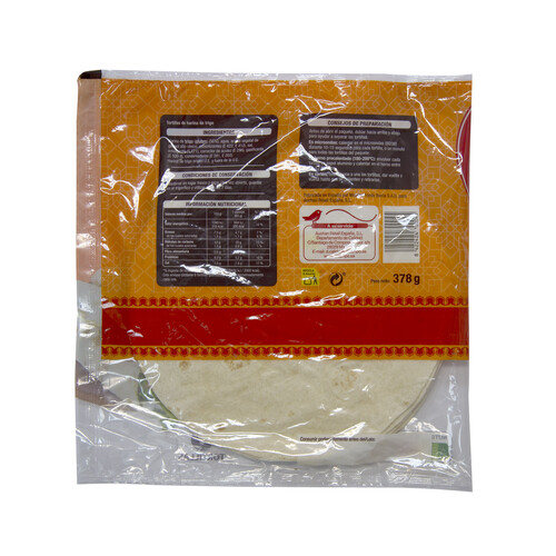 PRODUCTO ALCAMPO Tortilla Durum PRODUCTO ALCAMPO 6 uds, 378 g.