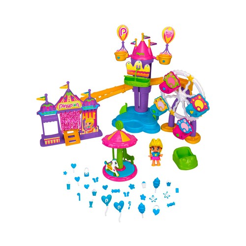 Escenario de juego WOW Parque Atracciones con movimiento, incluye 1 figura PINYPON.