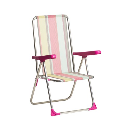 Silla de playa aluminio fibreline, varios colores, ALCO.