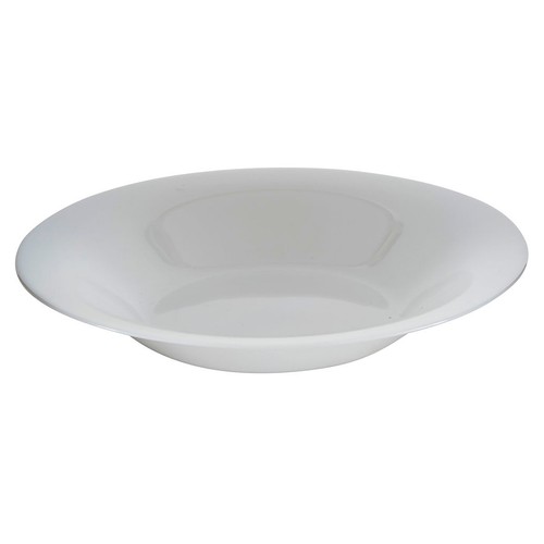 Plato hondo QUID ALICE  de 21,5cm, vidrio, color blanco.