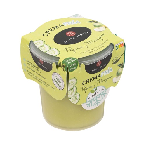 SANTA TERESA Crema fría de pepino y manzana, lista para abrir y tomar SANTA TERESA 400 ml.