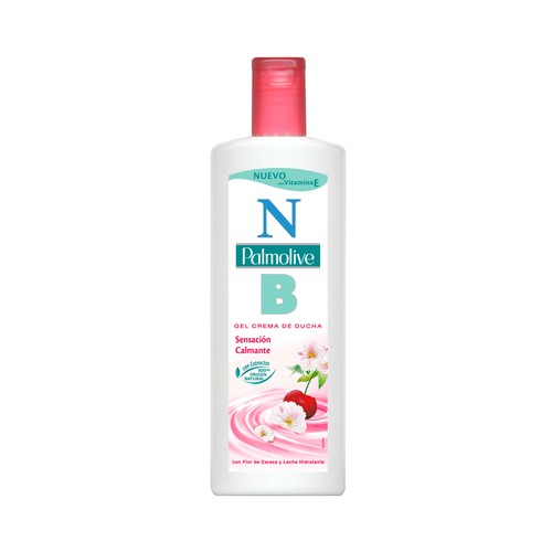 Gel de baño o ducha con flor de cereza y leche hidratante, sensación calmante PALMOLIVE NB 600 mililitros