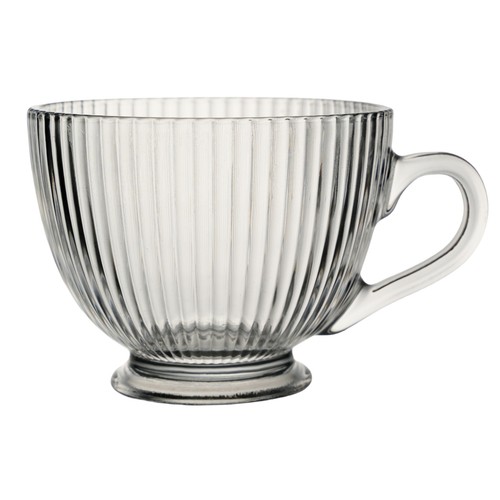 Taza mug de vidrio en relieve de 30 cl. ACTUEL.