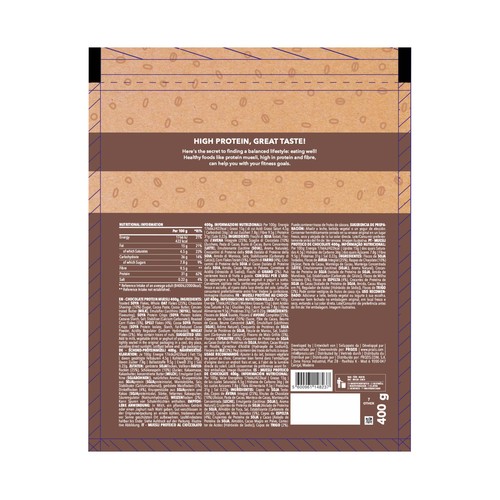 PROZIS Cereales muesli con chocolate y extra de proteína PROZIS 400 g.