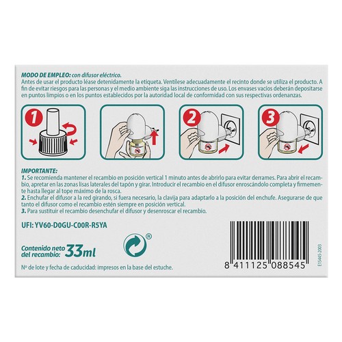 KILL PAFF Insecticida elèctrico , 3 recambios 3 x 33 ml