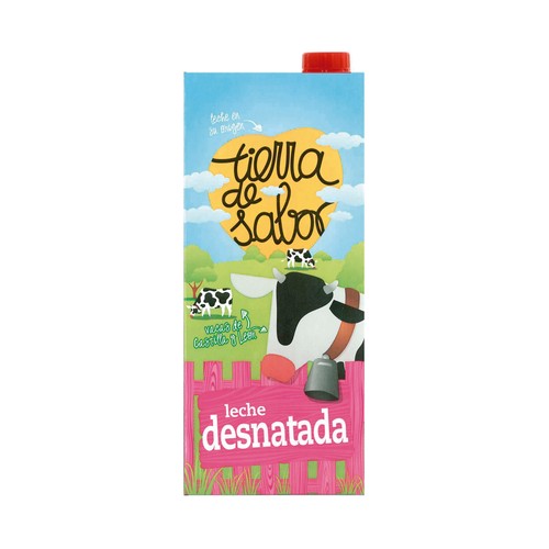TIERRA DE SABOR Leche desnatada de vaca 1 l.