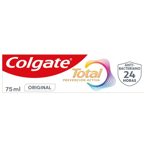 COLGATE Total prevención activa original Pasta de dientes con flúor y protección anti-bacterias 75 ml.