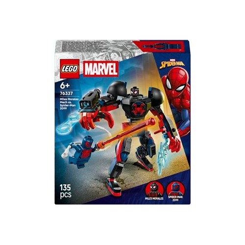 LEGO Super Heroes 76337 Armadura Robótica de Miles Morales vs. Spider-Man 2099.