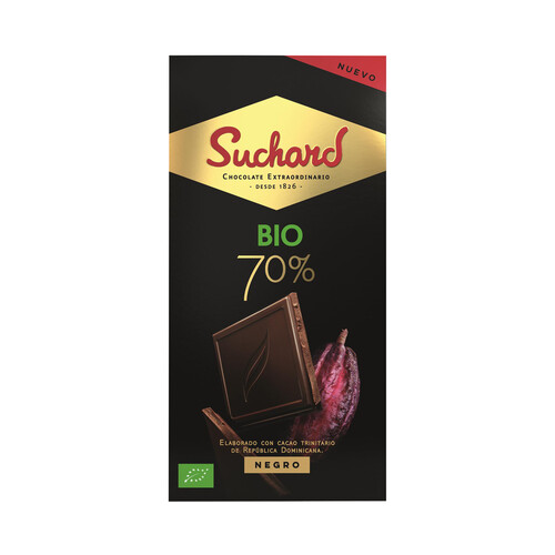 SUCHARD Chocolate 70 % cacao ecológico SUCHARD 90 g.