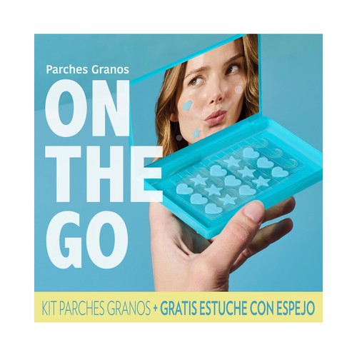 IROHA NATURE On the go Parches finos y transparentes anti acne en un divertido formato 33 uds.