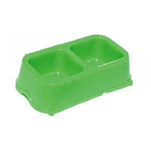 SANDIMAS Comedero doble de plástico para mascotas SANDIMAS 30 x 15 cm.1 ud.