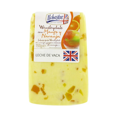 WENSLEYDALE Queso de vaca con mango y naranja WENSLEYDALE 150 g.
