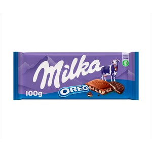 Imagen de MILKA Chocolate con leche y trozos de galleta Oreo 100 g.