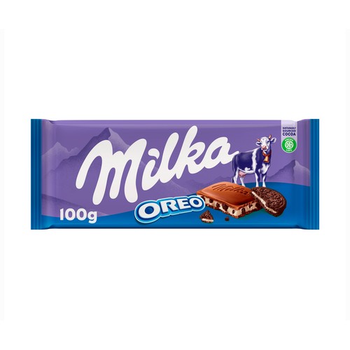 Chocolate con leche y trozos de galleta Oreo MILKA 100 g.