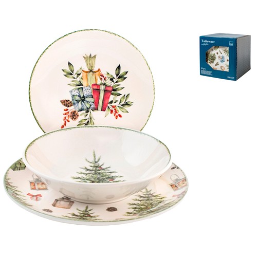 Vajilla 18 piezas Stoneware Christmas Carol, PENGO