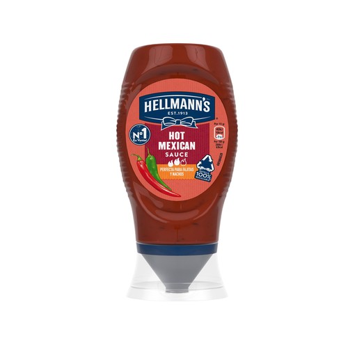 HELLMANN"S Salsa picante ideal para tacos y burritos 250 ml.