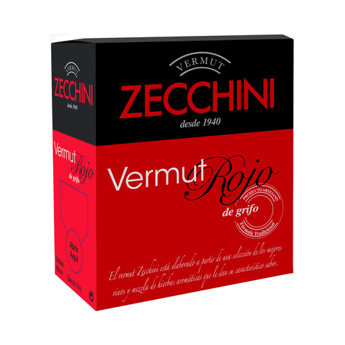 ZECCHINI Vermut rojo artesano de grifo ZECCHINI Bag in box 3 l.